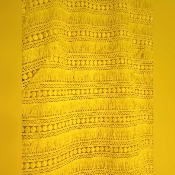 J. Crew yellow fring lace sheath dress - Picture 5 of 10